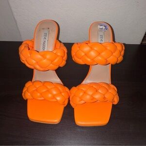 Steve Madden Women's Orange Braided Sandals